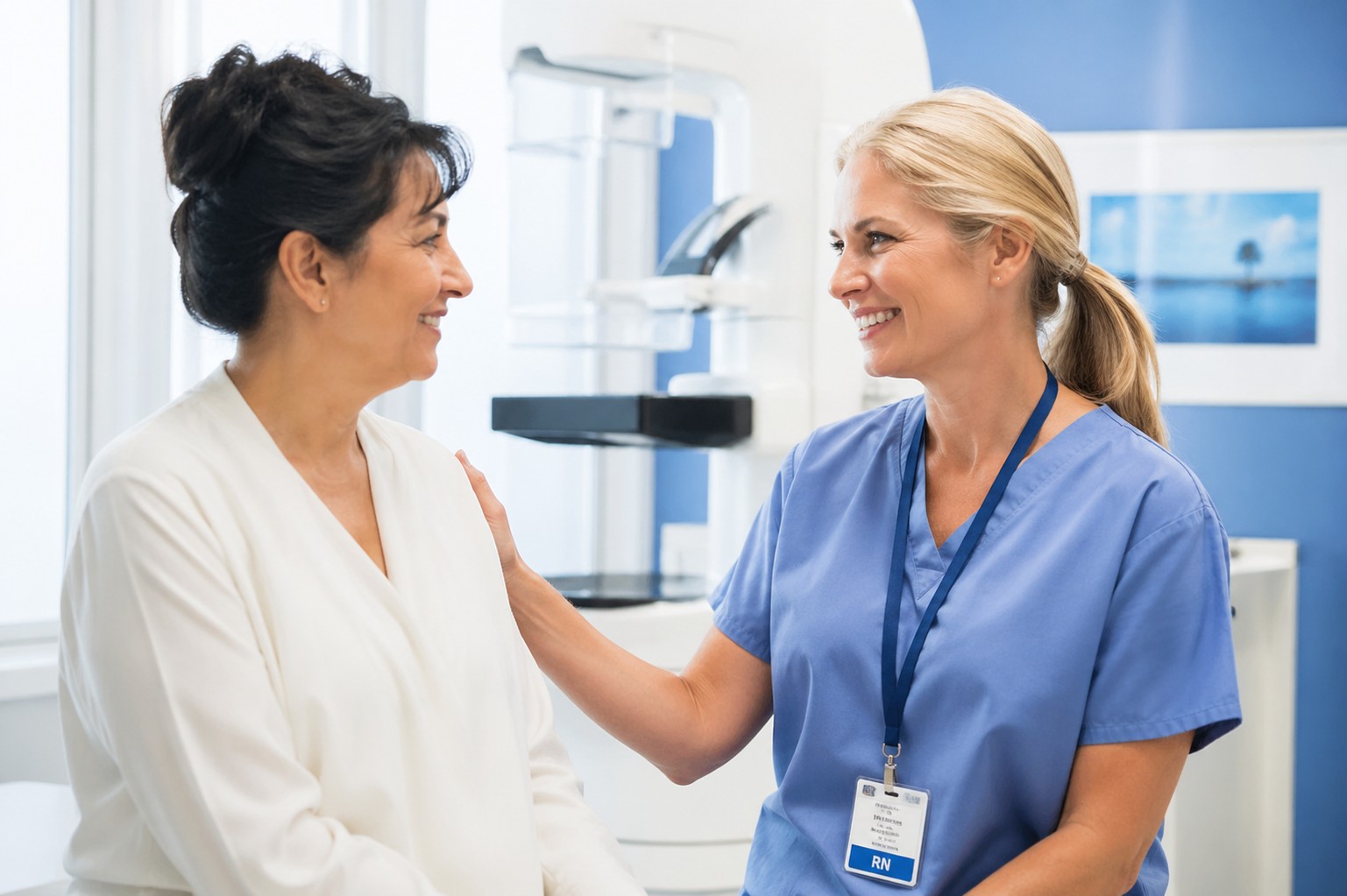 Doctor discussing PTSD diagnosis with a female patient.