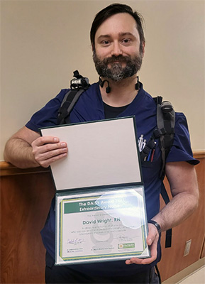 David Wright, January 2024 St Mary's Daisy Award Recipient